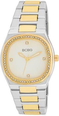 BCBGeneration Cabinet Crystal Bracelet Strap Watch, 33mm in Two Tone at Nordstrom Rack
