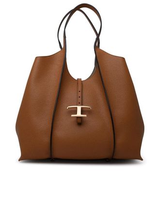 Tod's Brown Leather Timeless Tore Bag
