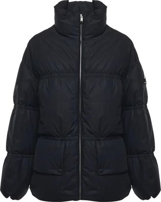 Moncler x Jil Sander gewatteerd jack met logo - Zwart
