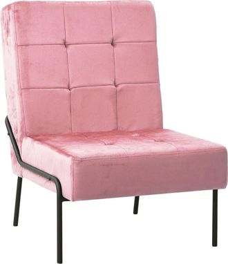 vidaXL Silla De Relajaci&oacute;n De Terciopelo Rosa 65x79x87 Cm Vidaxl