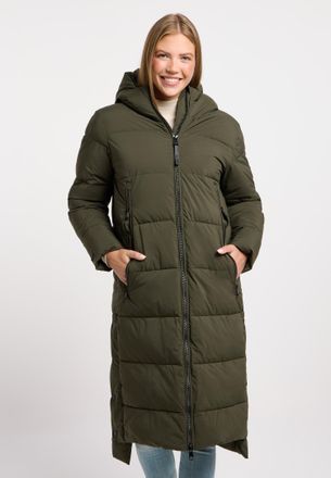 Ragwear Steppmantel RAGWEAR PATRISE, Damen, Gr. XXL, gr&uuml;n (schwarz olive), Web, Obermaterial: 100% Polyester, unifarben, knieumspielend, M&auml;ntel Steppmantel, w