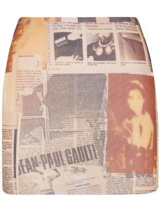 Jean Paul Gaultier Mesh Mini Skirt Printed Journal