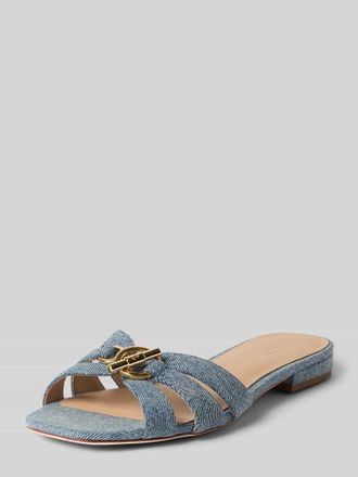 Lauren Ralph Lauren Slides aus Denim Modell BLAIKE in Jeansblau, Gr&ouml;&szlig;e 37,5