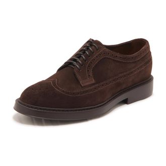 Doucal's Su&egrave;de Veterschoenen- Gemaakt in Itali&euml; - Heren - Veterschoenen - Bruin - 42 1/2 EU - Su&egrave;de - Schoenen