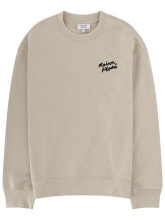 Maison Kitsun&eacute; Neutrals Left Chest Embroidered Sweatshirt