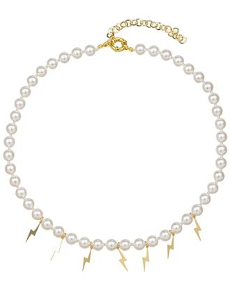 Eyecandy LA Eye Candy La Luxe 2Mm Pearl Cz Faith Necklace