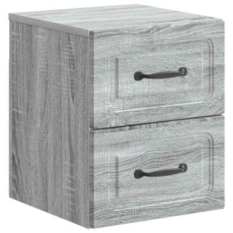 vidaXL Mesita De Noche De Pared Gris Sonoma 34,5 X 33 X 40 Cm Vidaxl