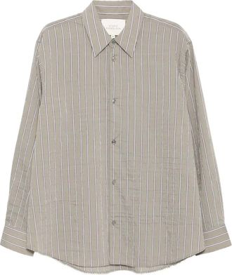 STUDIO NICHOLSON Putty shirt - men - Lyocell/Polyamide - S - Green