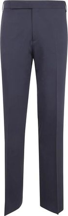 Lardini Wool Blend Flat Front Dress Pants - Heren - Nette broeken - Blauw - L - Wol - Broeken