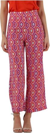 Ana Alcazar Wijde Broek Fuchsia - Dames - Wijde Broeken - Veelkleurig - 2XL - Broeken