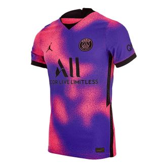 Air Jordan x Paris Saint Germain 2021 Vapor Fourth Shirt Hyper Pink Purple CV8409-640