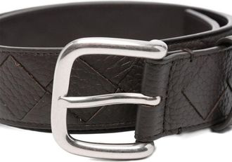 Bottega Veneta Woven Calf Leather Belt - Brown