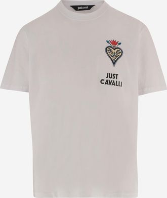 Just Cavalli Baumwoll-T-Shirt mit Grafikdruck