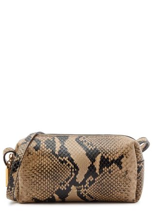 Khaite Kye Mini Snake-effect Leather and Suede Cross-body bag - Multicoloured 1 - One Size