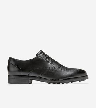 Cole Haan Mens Ledley Grand Brogue Wingtip Oxford Shoes - Black Size 10.5