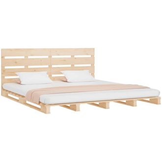 vidaXL Vidaxl - Estructura De Cama Sin Colch&oacute;n Madera Maciza De Pino 135x190 Cm