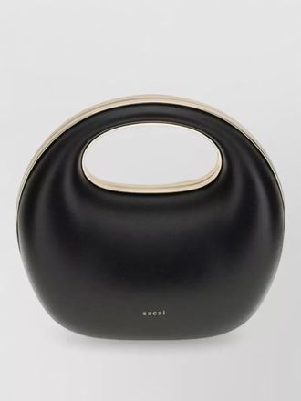 sacai calf leather clutch bag