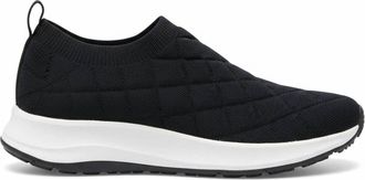 FitFlop Womens F-Mode Flow Quilted Slip-On Sneakers In Black
