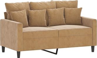 vidaXL Sof&aacute; De 2 Plazas Terciopelo Marr&oacute;n 120 Cm Vidaxl