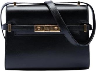 Saint Laurent Pre-owned The Manhattan - Dames - Vintage Schoudertas - Zwart - ONE Size - Leer - Vintage