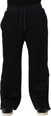 Dolce & Gabbana Black Drawstring Viscose Jogger Men Sweatpants Pants