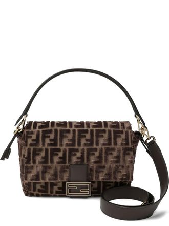 Fendi Mamma Baguette shopper met patroon - Bruin