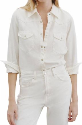 Nili Lotan Travis Shirt In Cream