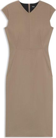 BOSS Cap-sleeve dress in stretch fabric