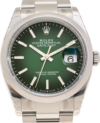 Rolex Datejust Green Ombre Dial Watch m126200-0025
