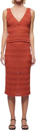 Nation Ltd Adriana Crochet Tank Top In Ginger