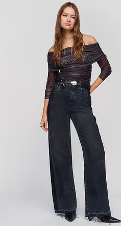 Amo Frida High Rise Wide Leg Flare Jeans