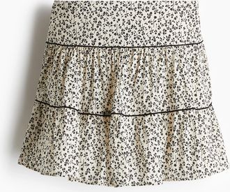 H&M Ausgestellter Jupe - Beige