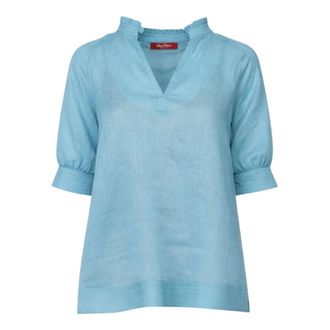 Max Mara Dames, Blouses & Shirts, Blauw, Maat: 2XS Jersey