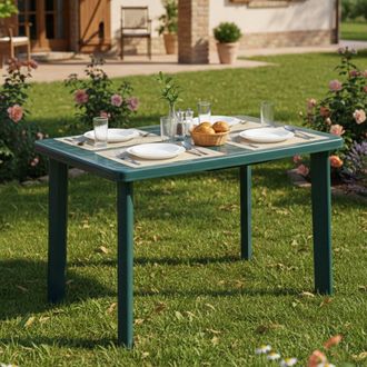 Dmora Dmora Table Rectangulaire Modulable, Made In Italy, 101 X 68 X 72 Cm, Couleur Verte