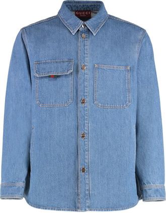 Gucci Denim Regular Solid Shirt