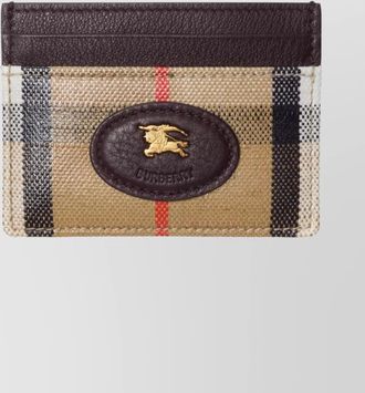 Burberry checked canvas card holder