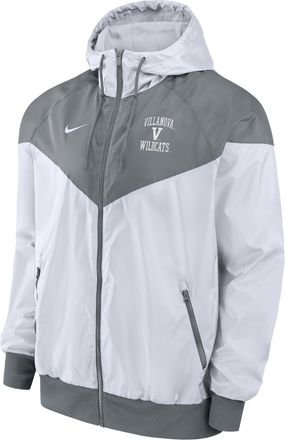 Nike Villanova Wildcats Nike Mens Windrunner Jacket in White | M62068E168VILL-WHT