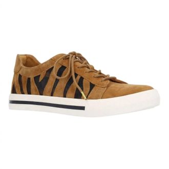 L'Amour Des Pieds Womens Keaton Flat Sneakers In Coffee Brown
