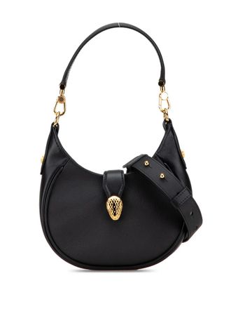 Bulgari 2010-2025 Small Leather Serpenti Ellipse satchel - Black
