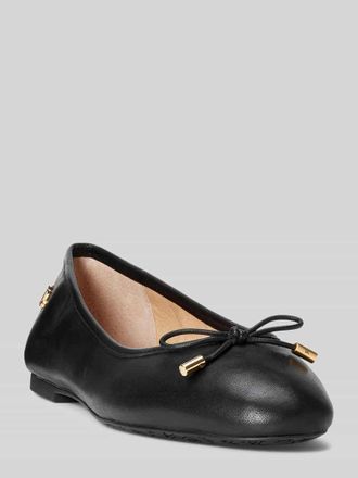 Lauren Ralph Lauren Ballerina aus echtem Leder Modell JAYNA in Black, Gr&ouml;&szlig;e 36,5