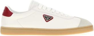 Prada White Leather Sneakers