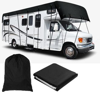 OEM Funda Para Caravana - Tejido Oxford 210d Resistente, Negro, 5 X 3 M - Protecci&oacute;n Ideal Contra La Radiaci&oacute;n Uv, La Lluvia Y El Polvo