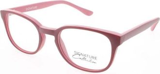 Signature Ladies Red Rectangular Eyeglass Frames S7001REDPNK45