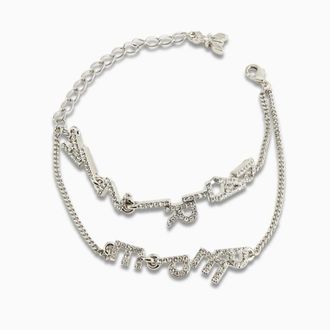 Patrizia Pepe Metal Bracelet with Crystal - female - Patrizia Pepe - Bracelets - Gray - ONE SIZE - Accessories