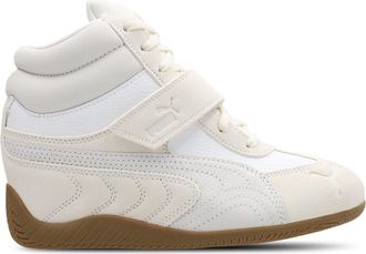 Puma White Hidden Heel Wedge Sneakers
