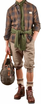 Amundsen & Scott Skauen Field Shirt In Hunter Brown Checks