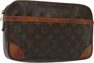 Louis Vuitton Pre-owned Tela clutches - - Pre-owned - Donna - Marrone - ONE SIZE