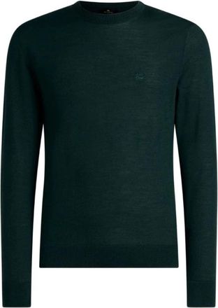 Etro Truien - Heren - Ronde hals truien - Groen - 2XL - Truien & Vesten