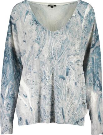Desigual Ottawa V-neck Sweater - Dames - V-hals truien - Blauw - M - Truien & Vesten