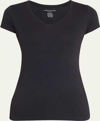 Majestic Filatures Soft Touch Short-Sleeve V-Neck Tee